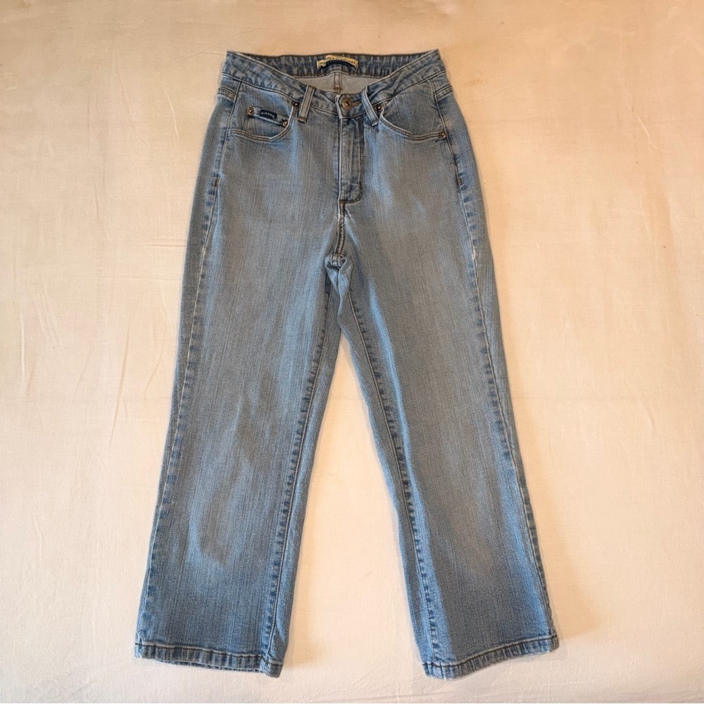 Riders by Lee Mid Rise Straight Leg Jeans Classic Blue Denim Size 6